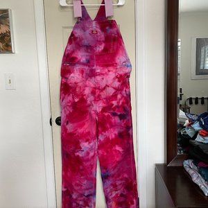 Ice Dyed Tie Dye Dickies Carpenter/Painter Overalls | 32Wx32L